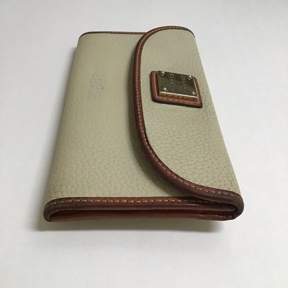 Dooney & Bourke Pebble Grain Leather Continental Clutch Wallet Oyster Color - Picture 14 of 15